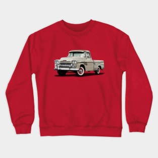 Cameo Cream and Red Pickup Truck Chevy Ford Crewneck Sweatshirt